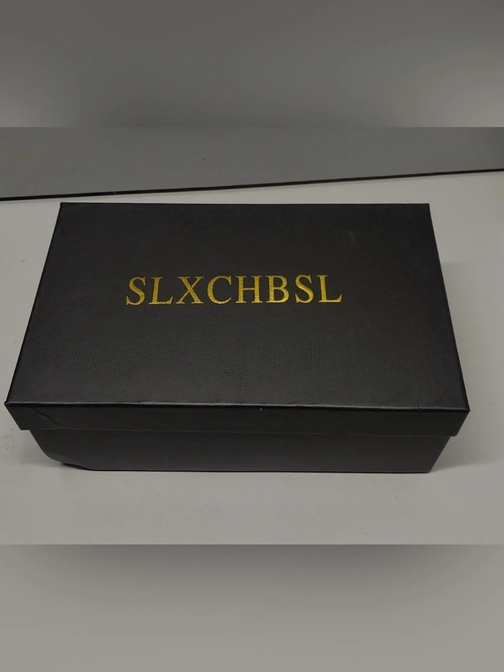 SLXCHBSL Women’s Patent Ankle-Strap Platform Sandals in Black - US Size 8.5